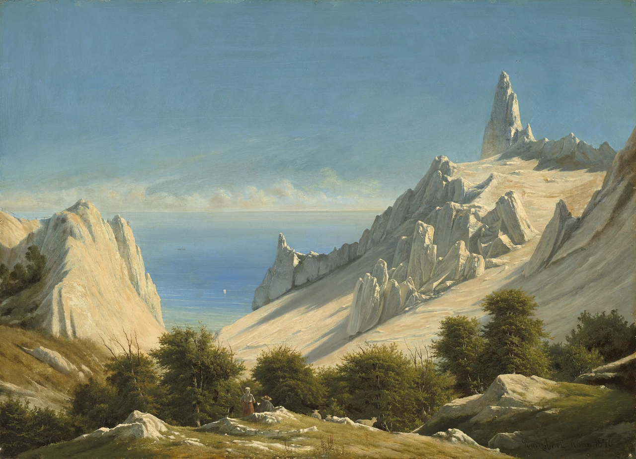 Veduta di Sommerspiret, le Scogliere di Mø, 1846 - National Gallery of Art, Washington DC